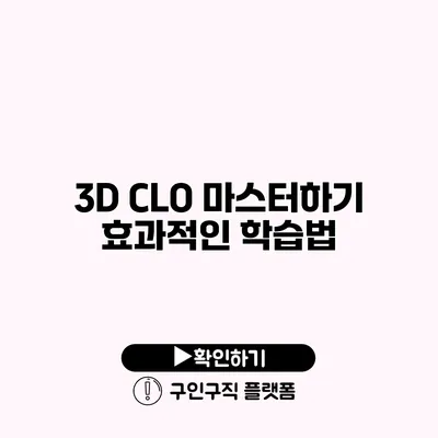 3D CLO 마스터하기: 효과적인 학습법