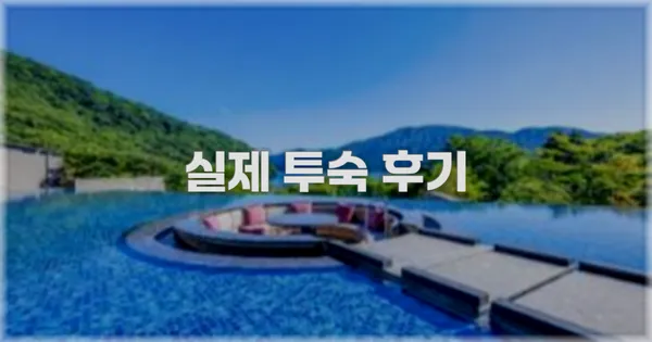 💬 실제 투숙 후기