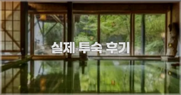 💬 실제 투숙 후기